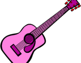 Coloring page Spanish guitar II painted byAnna Clara