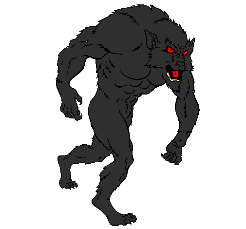 Coloring page Werewolf painted byLauren colemon