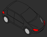 Coloring page Car seen from above painted byluciano