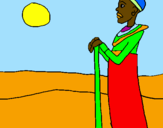 Coloring page Massai painted byXeni@