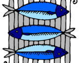 Coloring page Fish painted byJonas
