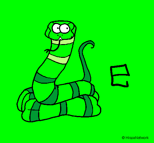 Coloring page Snake painted byjonas