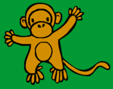 Coloring page Monkey painted bytigre