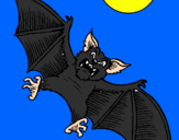Coloring page Dog-like bat painted bytheo g