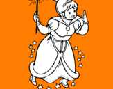 Coloring page Fairy godmother painted bycarla