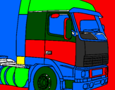 Coloring page Truck painted byluciano