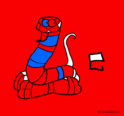 Coloring page Snake painted byOwen Fidler