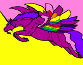 Coloring page Winged unicorn painted byChi Chi