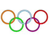 Coloring page Olympic rings painted byditzy