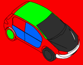 Coloring page Car seen from above painted byaesnb