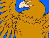 Coloring page Roman Imperial Eagle painted bytheo g