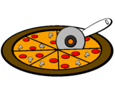 Coloring page Pizza painted byJonas