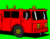Coloring page Fire engine painted byDiego cockiex