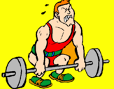Coloring page Weight-lifting painted byfacu