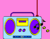 Coloring page Radio cassette 2 painted byAnna Clara