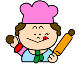 Coloring page Cook 2 painted bysimi