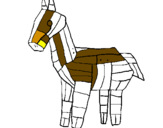 Coloring page Trojan horse painted byprimary 5