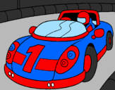 Coloring page Race car painted bylucero