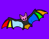 Coloring page Flying bat painted byRODOLFO