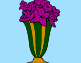 Coloring page Vase of flowers painted byingrit