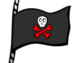 Coloring page Pirate flag painted bynano