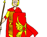 Coloring page Roman soldier II painted byLiam