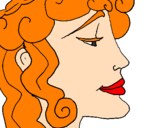Coloring page Woman's head painted byLiam