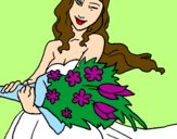 Coloring page Bunch of flowers painted byema