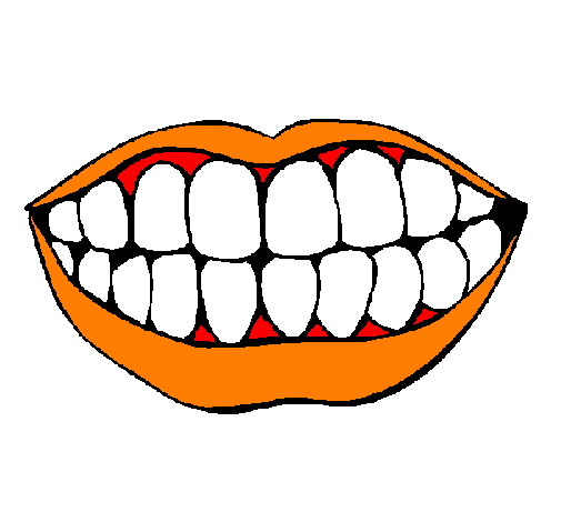 Coloring page Mouth and teeth painted bynicole