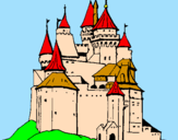 Coloring page Medieval castle painted bycesar