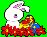 Coloring page Easter Bunny painted byRODOLFO