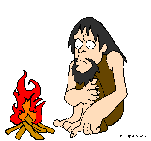 Coloring page The discovery of fire painted byjared