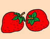Coloring page strawberries painted byml