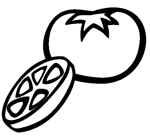 Coloring page Tomato painted bypuff