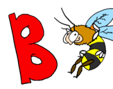 Coloring page Bee painted byLeo
