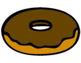 Coloring page Doughnut painted byml