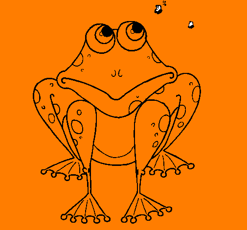 Coloring page Frog painted byjohannes