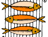Coloring page Fish painted byshan shan