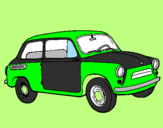 Coloring page Classic car painted bymr bean