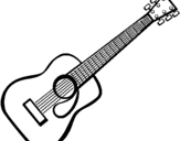 Coloring page Spanish guitar II painted bypuff
