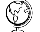 Coloring page Globe II painted bypuff