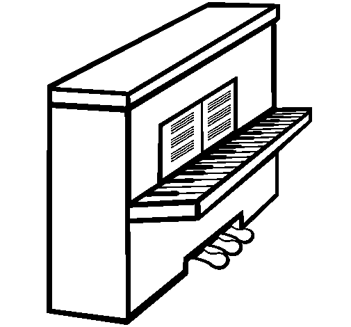 Coloring page Piano painted bypuff