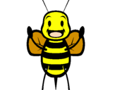 Coloring page Little bee painted bya bee