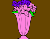 Coloring page Vase of flowers painted bylisrosmi
