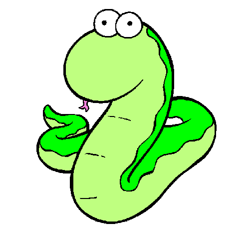 Coloring page Snake painted bykira