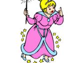 Coloring page Fairy godmother painted byhannah rae