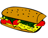 Coloring page Sandwich painted byml
