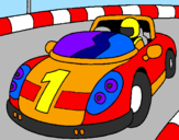 Coloring page Race car painted byTaylor the greatest racer
