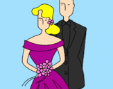 Coloring page The bride and groom II painted bycamila