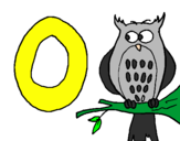 Coloring page Owl painted byALE